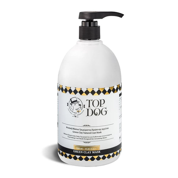 Маска с зелена глина TOP DOG 1 литър за дълбоко възстановяване и блясък на козината